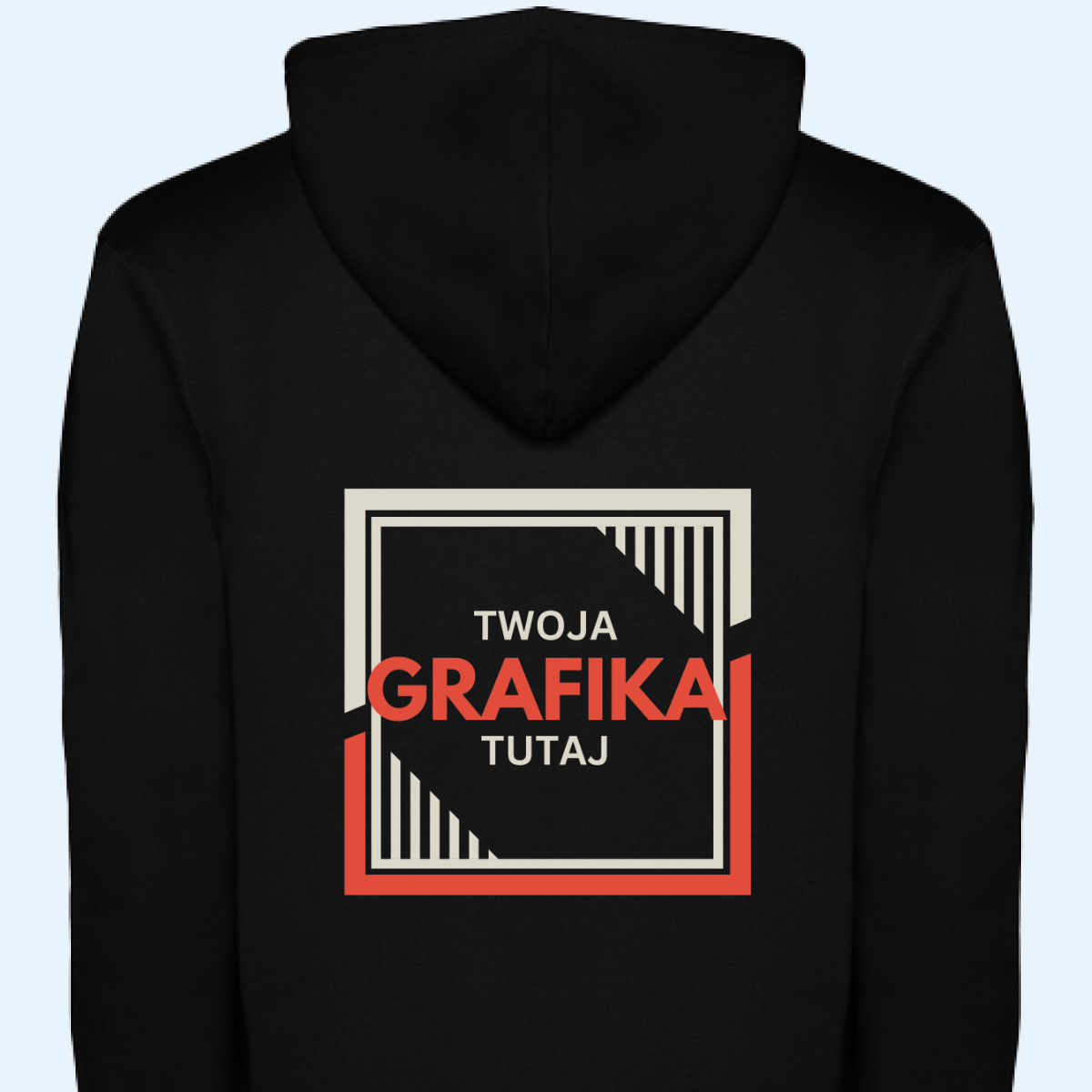 Czarna Bluza z własnym nadrukiem - Grafika tył
