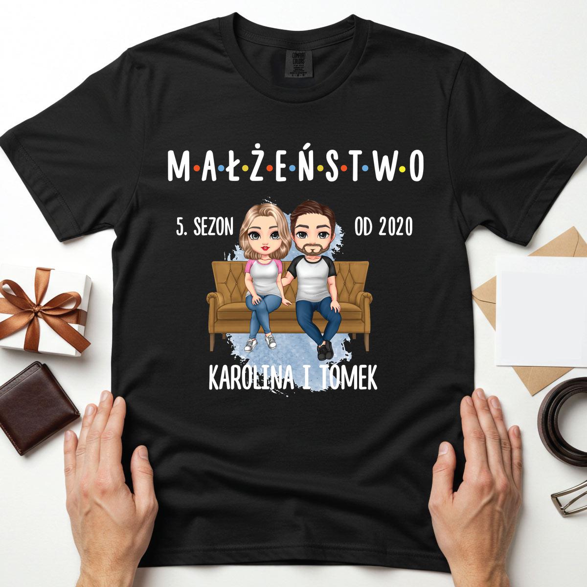 Małżeństwo - czarna koszulka